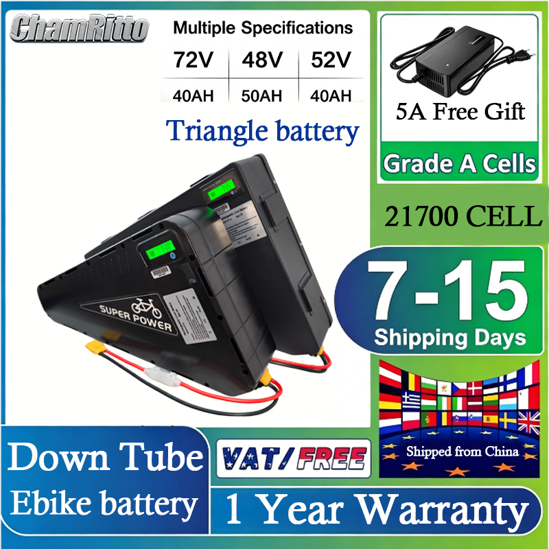 Batteria a triangolo per bici  - 72V 50Ah 21700 Lithium Battery recensione e prezzo